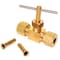 Dial Mfg Dial 1/4 in. H X 2-3/4 in. W Tan Brass Straight Needle Valve 9406 - alternate 1